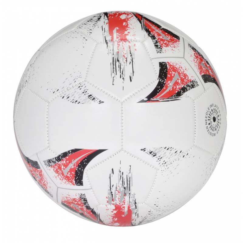Futbalová lopta, veľkosť 5, biela/červená